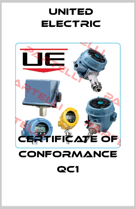 Certificate of Conformance QC1 United Electric