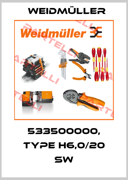 533500000, type H6,0/20 SW Weidmüller