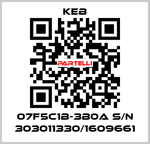 07F5C1B-3B0A S/N 303011330/1609661 KEB