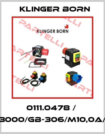 0111.0478 /  K3000/GB-306/M10,0A/P Klinger Born