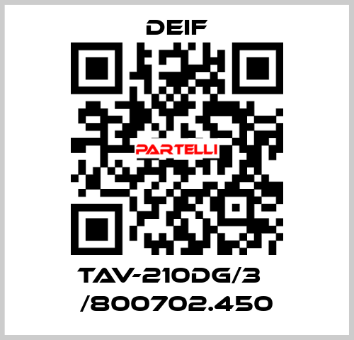 TAV-210DG/3   /800702.450 Deif