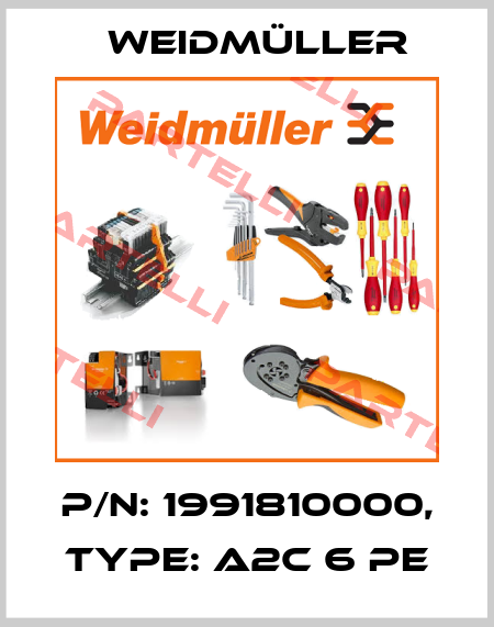 P/N: 1991810000, Type: A2C 6 PE Weidmüller