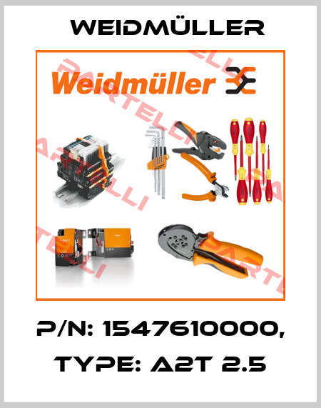 P/N: 1547610000, Type: A2T 2.5 Weidmüller
