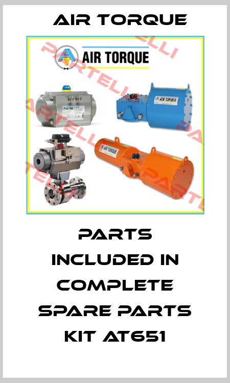 Parts Included in Complete spare parts kit AT651 Air Torque