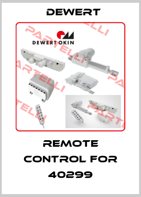 remote control for 40299 DEWERT