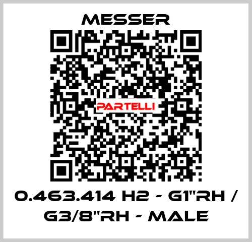 0.463.414 H2 - G1"RH / G3/8"RH - Male Messer
