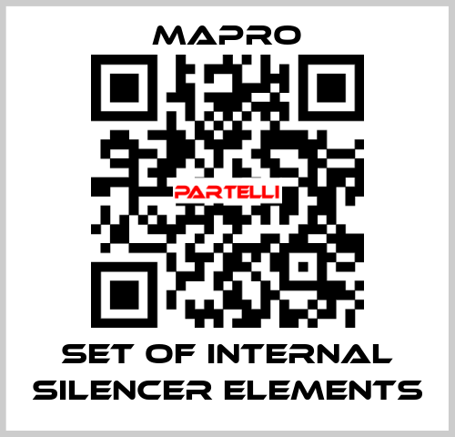 set of internal silencer elements Mapro
