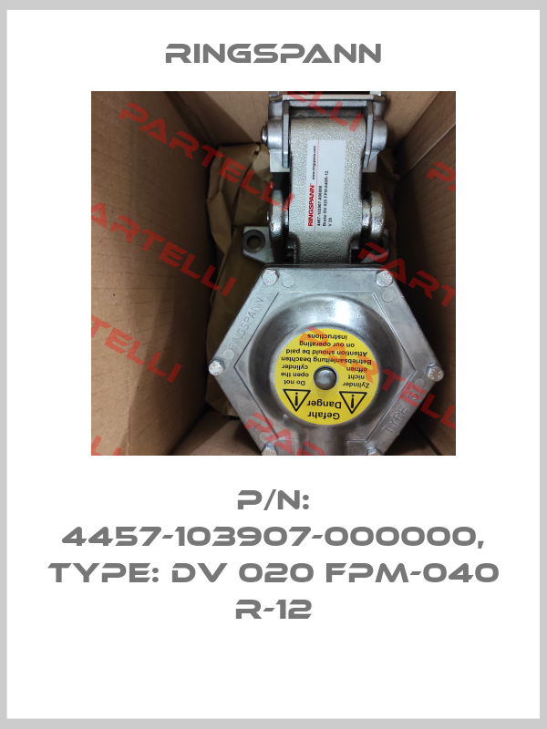 P/N: 4457-103907-000000, Type: DV 020 FPM-040 R-12 Ringspann