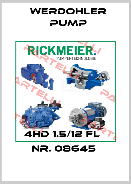 4HD 1.5/12 FL   NR. 08645  Werdohler Pump