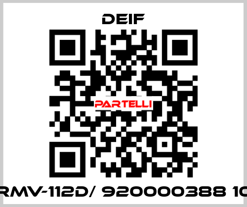RMV-112D/ 920000388 10 Deif