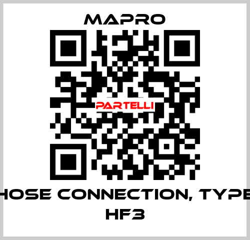 Hose connection, type HF3 Mapro