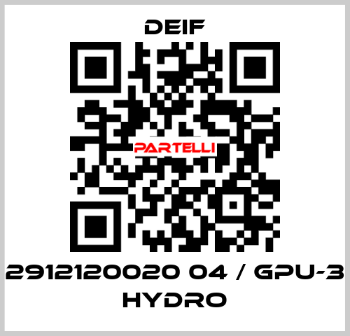 2912120020 04 / GPU-3 Hydro Deif
