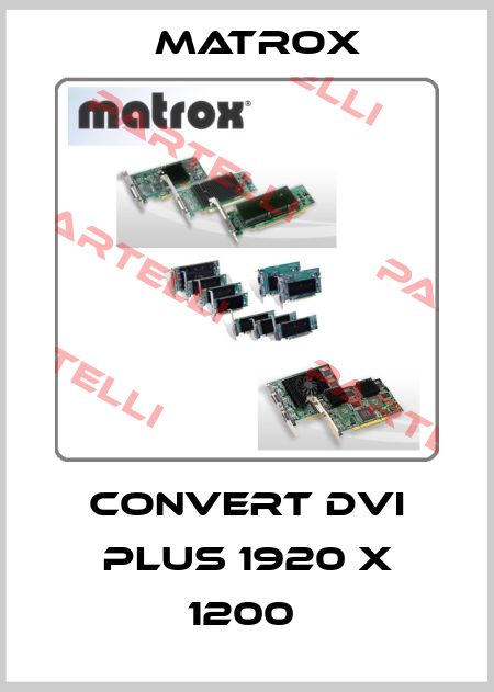 Convert DVI PLUS 1920 x 1200  Matrox