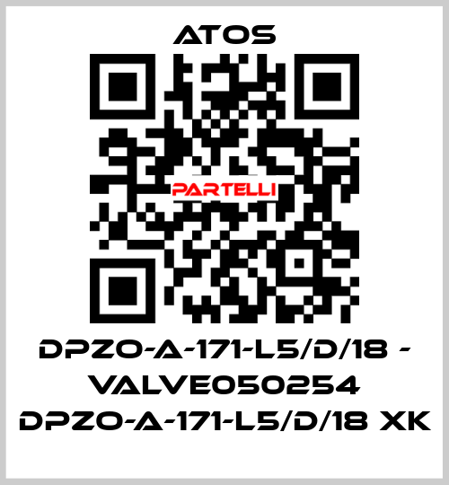 DPZO-A-171-L5/D/18 - VALVE050254 DPZO-A-171-L5/D/18 XK Atos