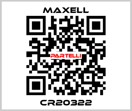 CR20322 MAXELL