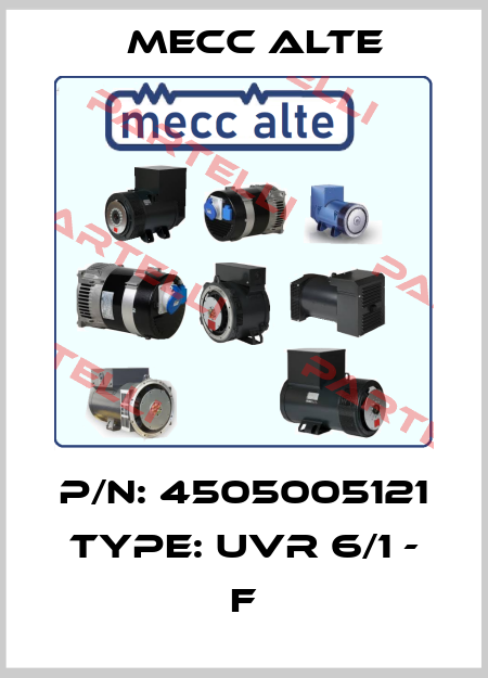 P/N: 4505005121 Type: UVR 6/1 - F Mecc Alte