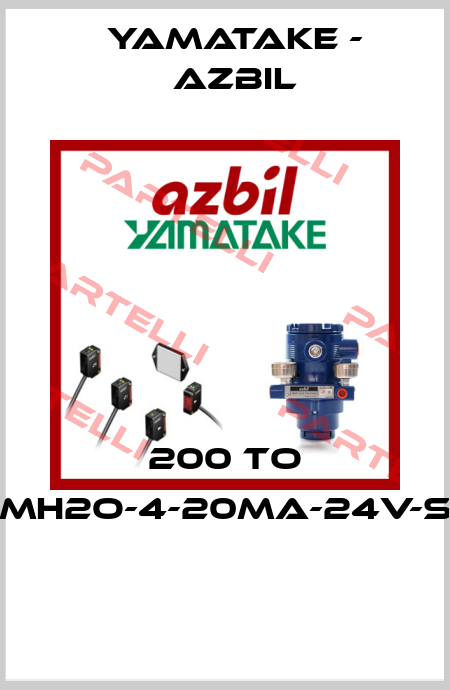200 TO 200MMH2O-4-20MA-24V-SS316L  Yamatake - Azbil