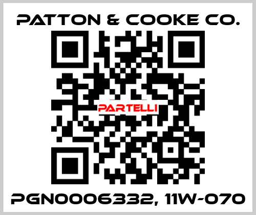 PGN0006332, 11W-070 Patton & Cooke Co.