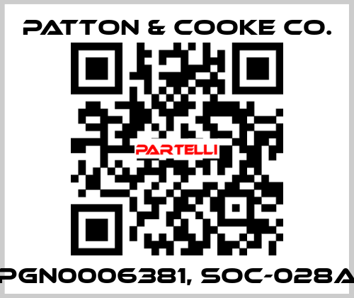 PGN0006381, SOC-028A Patton & Cooke Co.