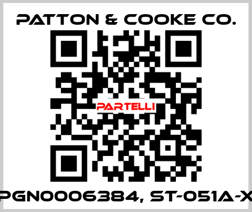 PGN0006384, ST-051A-X Patton & Cooke Co.