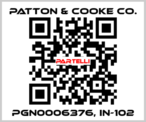 PGN0006376, IN-102 Patton & Cooke Co.