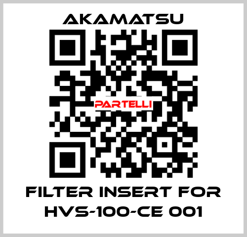 filter insert for HVS-100-CE 001 Akamatsu