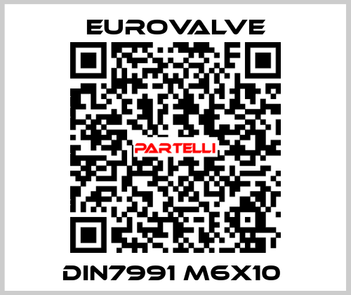 DIN7991 M6X10  Eurovalve