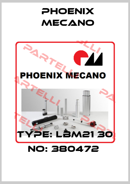 Type: LBM21 30 No: 380472  Phoenix Mecano