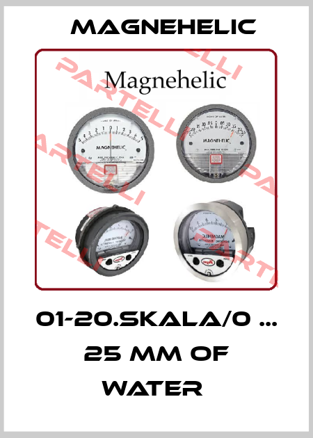 01-20.SKALA/0 ... 25 mm of water  Magnehelic