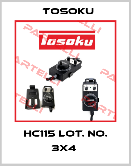 HC115 Lot. No. 3X4  TOSOKU