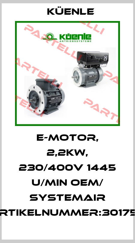 E-Motor, 2,2kW, 230/400V 1445 U/min OEM/ Systemair Artikelnummer:301754 Küenle