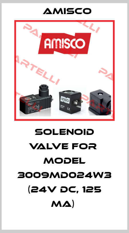 Solenoid Valve for  Model 3009MD024W3 (24V DC, 125 mA)  Amisco