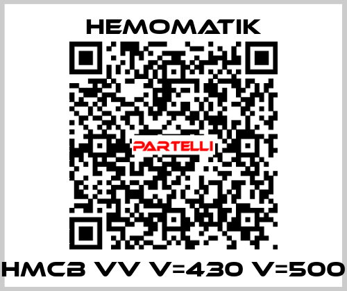 HMCB VV V=430 V=500 Hemomatik