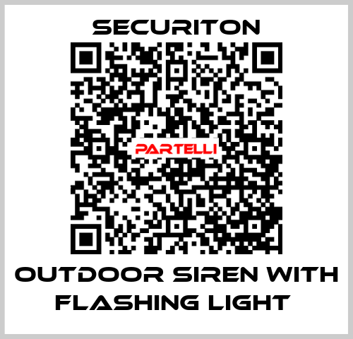 Outdoor siren with flashing light  Securiton