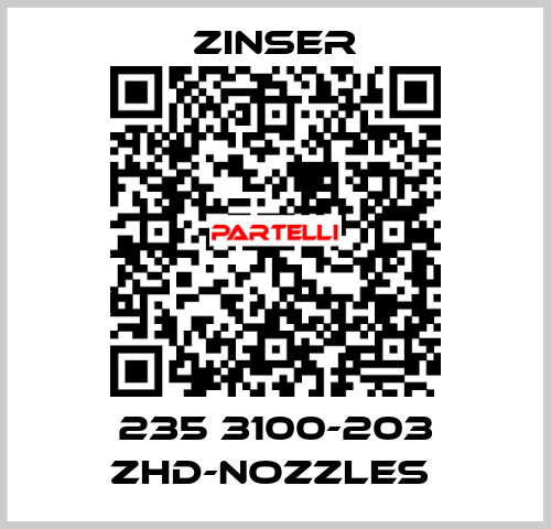 235 3100-203 ZHD-nozzles  Zinser