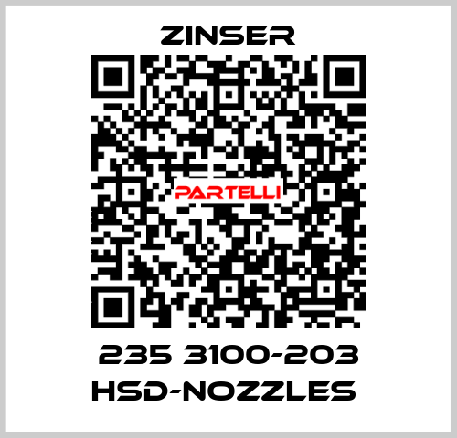 235 3100-203 HSD-nozzles  Zinser