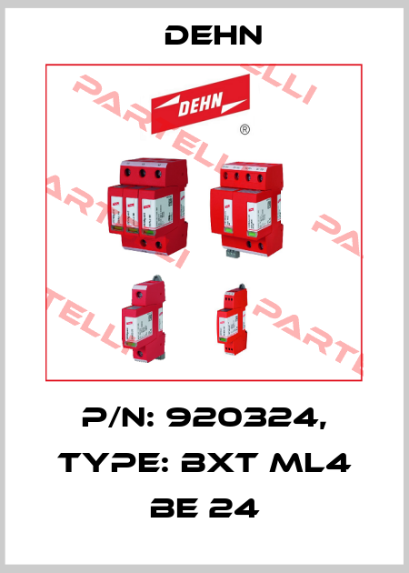 P/N: 920324, Type: BXT ML4 BE 24 Dehn