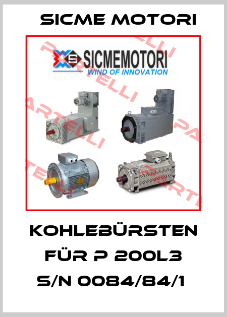 Kohlebürsten für P 200L3 S/N 0084/84/1  Sicme Motori