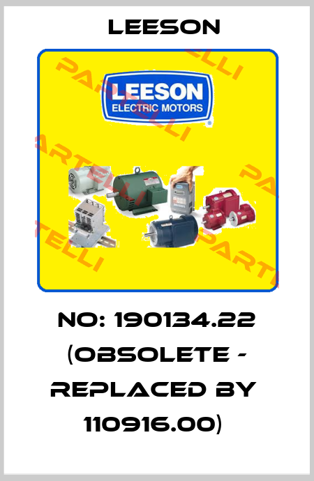 No: 190134.22 (obsolete - replaced by  110916.00)  LEESON Electric