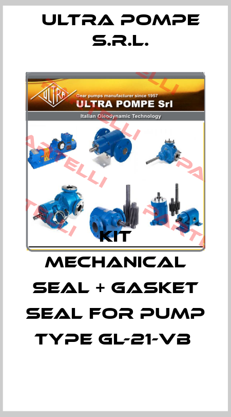 Kit mechanical seal + gasket seal for Pump type GL-21-VB  Ultra Pompe S.r.l.