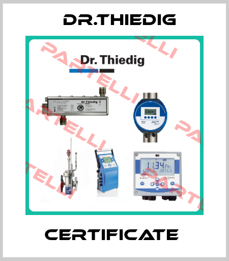 Certificate  Dr.Thiedig