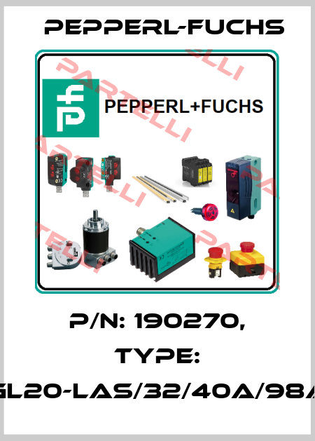 p/n: 190270, Type: GL20-LAS/32/40A/98A Pepperl-Fuchs