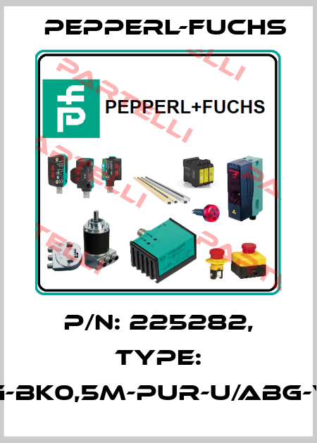 p/n: 225282, Type: V19-G-BK0,5M-PUR-U/ABG-V19-G Pepperl-Fuchs