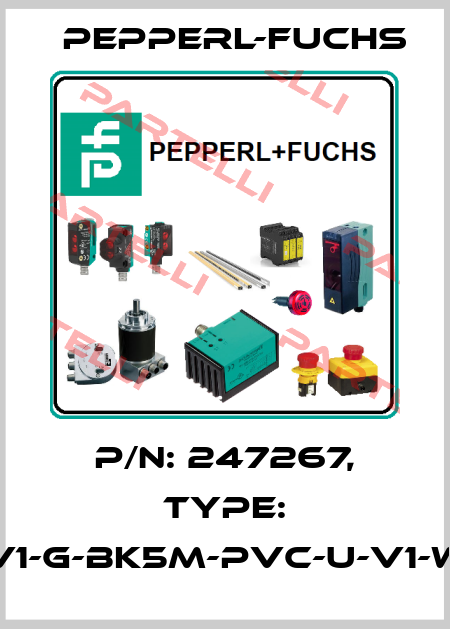 p/n: 247267, Type: V1-G-BK5M-PVC-U-V1-W Pepperl-Fuchs