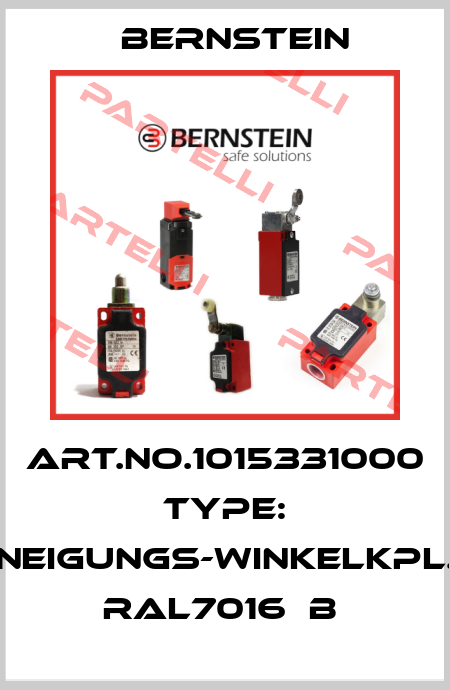 Art.No.1015331000 Type: NEIGUNGS-WINKELKPL. RAL7016  B  Bernstein
