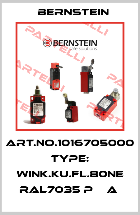 Art.No.1016705000 Type: WINK.KU.FL.80NE RAL7035 P    A  Bernstein