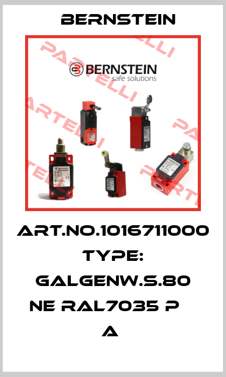 Art.No.1016711000 Type: GALGENW.S.80 NE RAL7035 P    A  Bernstein