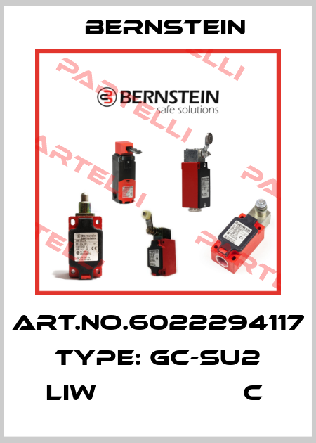 Art.No.6022294117 Type: GC-SU2 LIW                   C  Bernstein