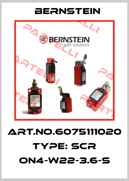 Art.No.6075111020 Type: SCR ON4-W22-3.6-S Bernstein