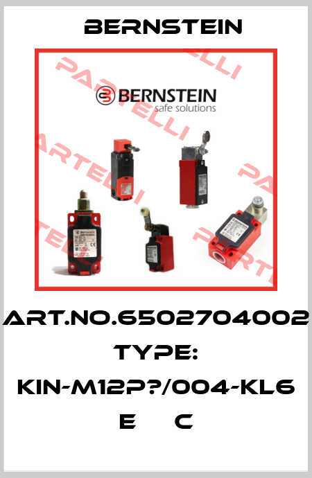 Art.No.6502704002 Type: KIN-M12P?/004-KL6      E     C Bernstein